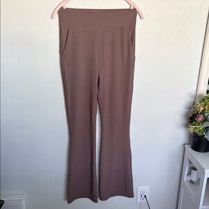 Everyday High-Waist Flare Pants in Taupe